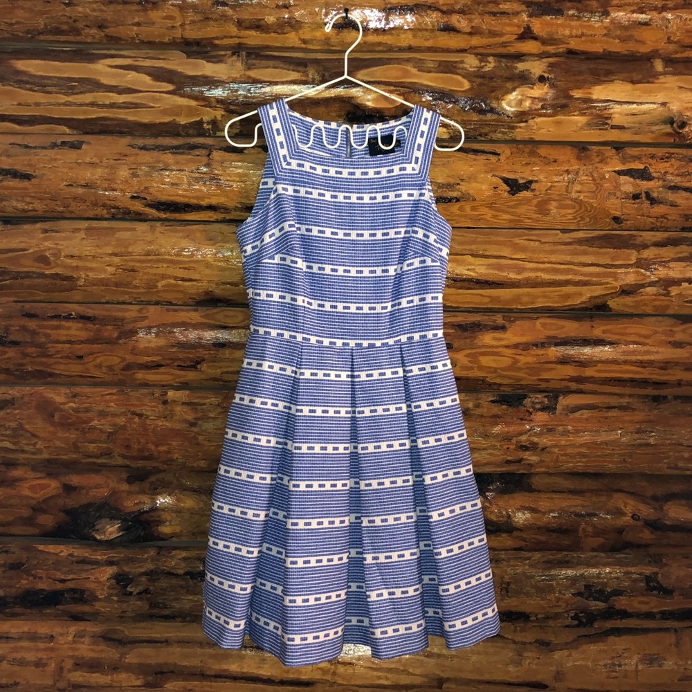 Blue and White Dress